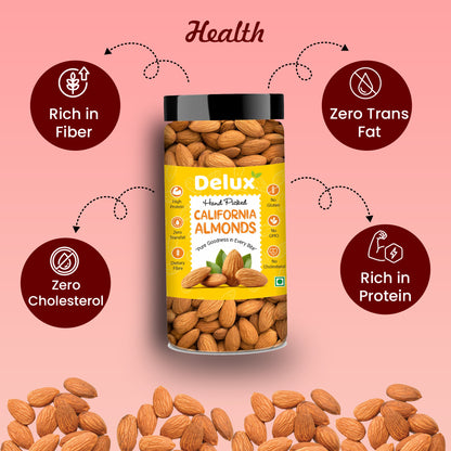 Delux Foods Dry Fruits Combo Pack 300 g I Almond 150g | Cashews 150g | Mixed Dry Fruits | Healthy Snacks (2 x 150 gm)