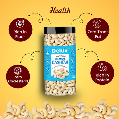 Delux Foods Dry Fruits Combo Pack 300 g I Almond 150g | Cashews 150g | Mixed Dry Fruits | Healthy Snacks (2 x 150 gm)