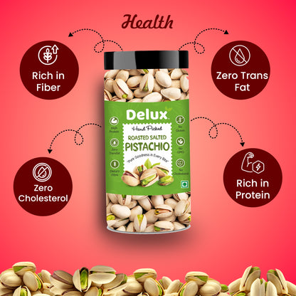 Delux Foods Green Raisin 150gm & Pistachios 150gm Combo | Kishmish Pista Combo Pistachios, Raisins  (2 x 300 g)