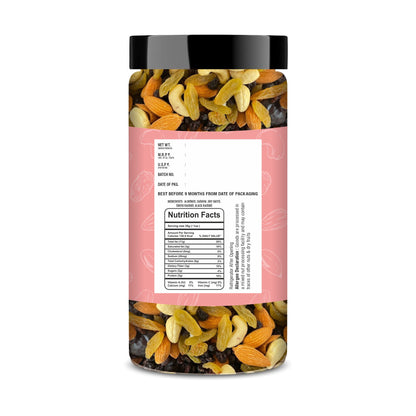 Delux Foods Panchmeva Dry Fruits Mix, 500g & 250g | Healthy Snacks Mixed Nuts Almonds, Cashews, Dates, Raisins