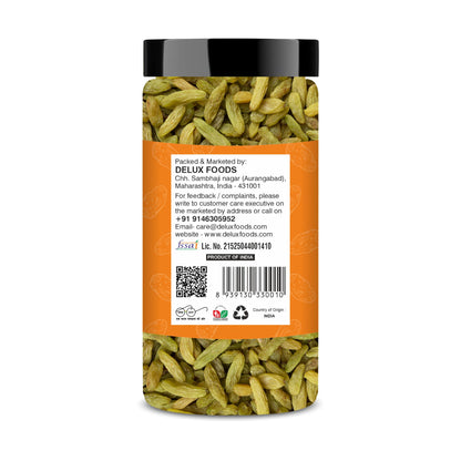 Premium Raisins | Seedless | 100% Pure | Source of Potassium | Long in Size | Upto 20 Quality Parameters Tested | 250g / 500g