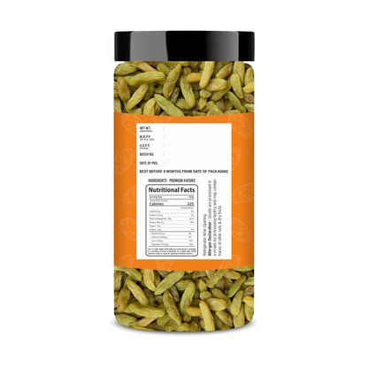 Premium Raisins | Seedless | 100% Pure | Source of Potassium | Long in Size | Upto 20 Quality Parameters Tested | 250g / 500g